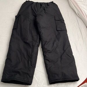 1 Madison black cargo style pull on snow pants